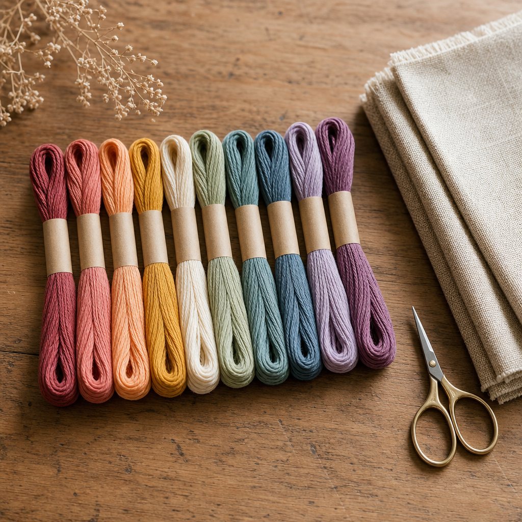 DMC floss colors and thread palette